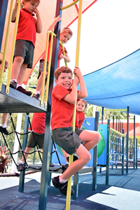 Students playing on the playground